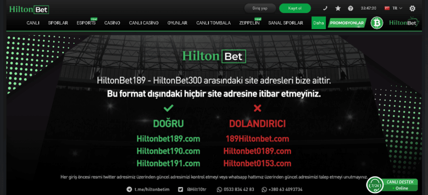 Hiltonbet287.com Giriş – Hiltonbet 287 Güncel Adres